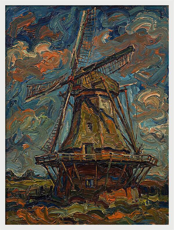 Dutch Windmill Under Vibrant Skies