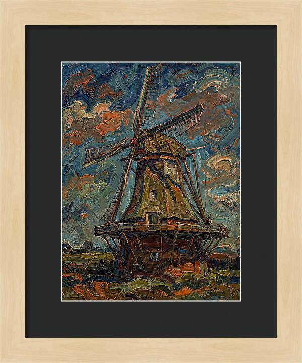Dutch Windmill Under Vibrant Skies