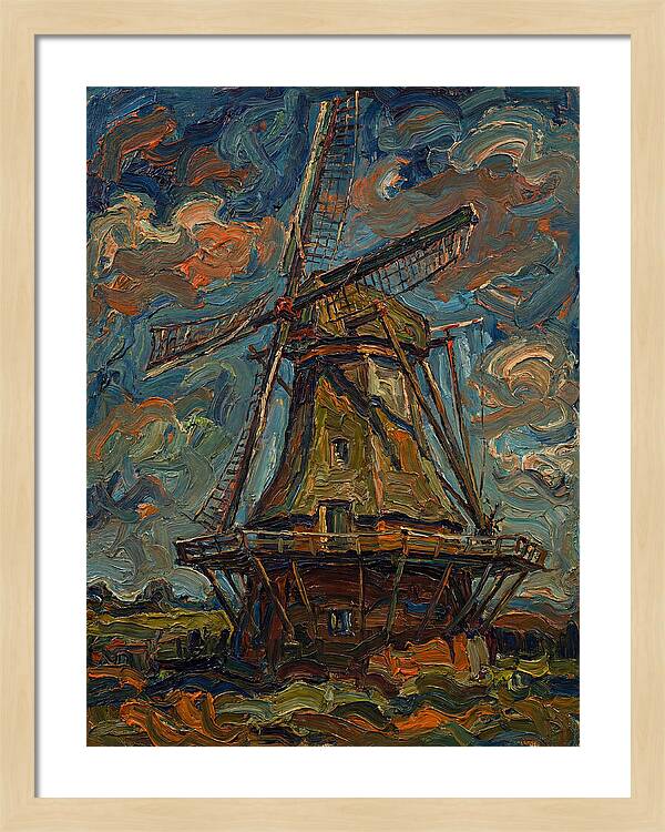Dutch Windmill Under Vibrant Skies