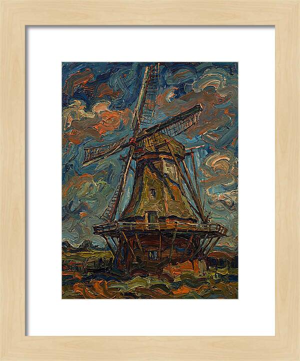 Dutch Windmill Under Vibrant Skies