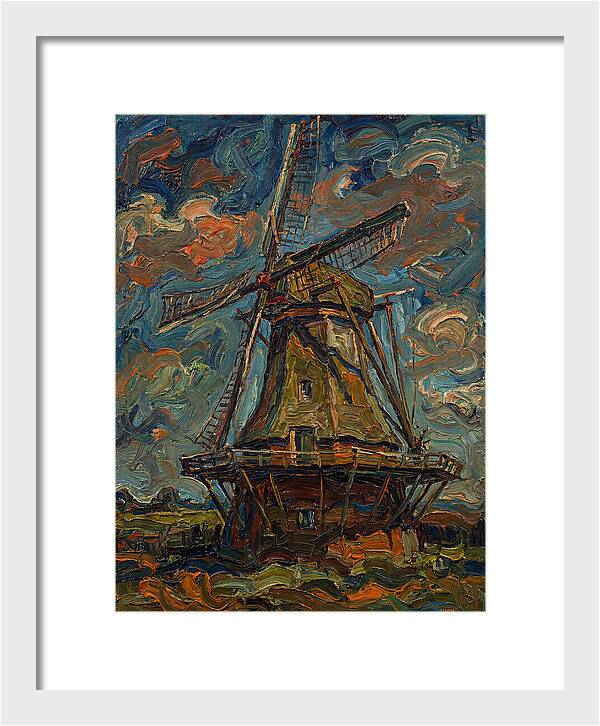 Dutch Windmill Under Vibrant Skies