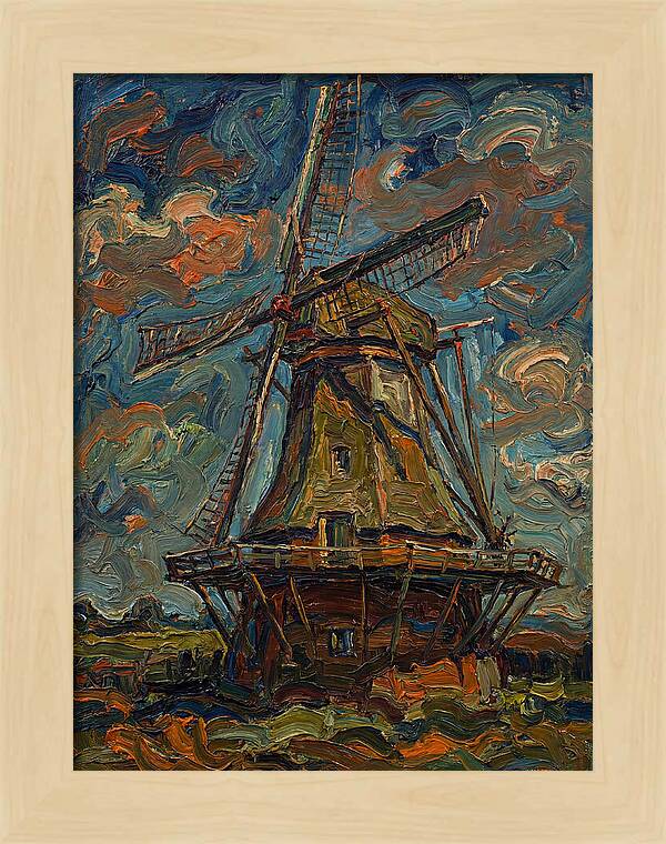 Dutch Windmill Under Vibrant Skies