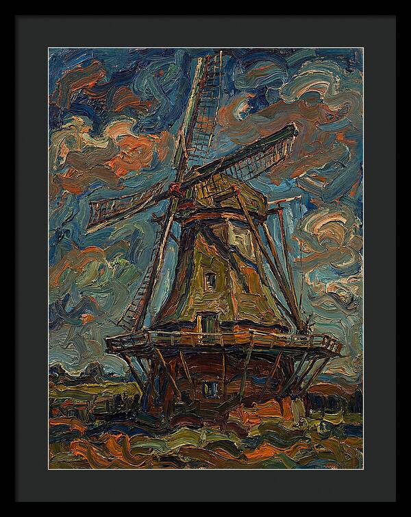Dutch Windmill Under Vibrant Skies