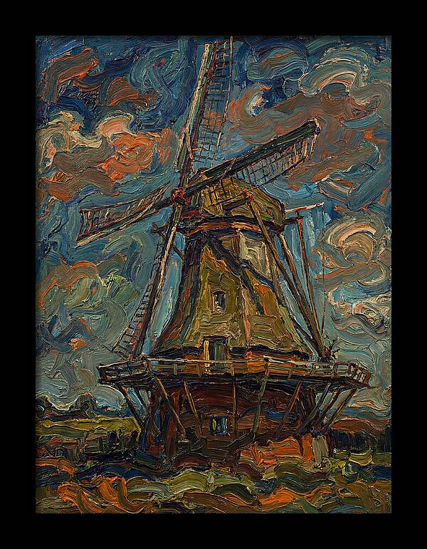 Dutch Windmill Under Vibrant Skies