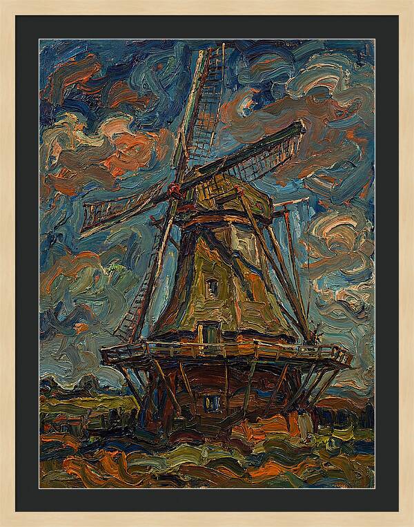 Dutch Windmill Under Vibrant Skies
