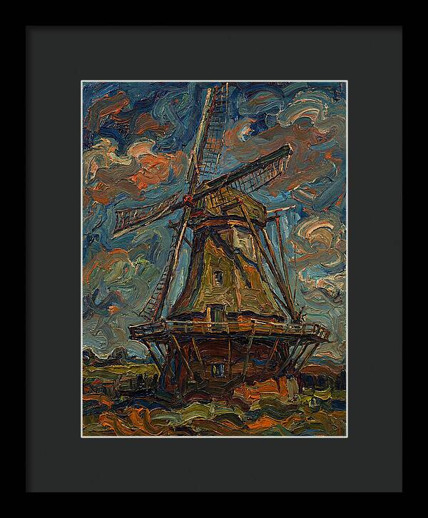 Dutch Windmill Under Vibrant Skies