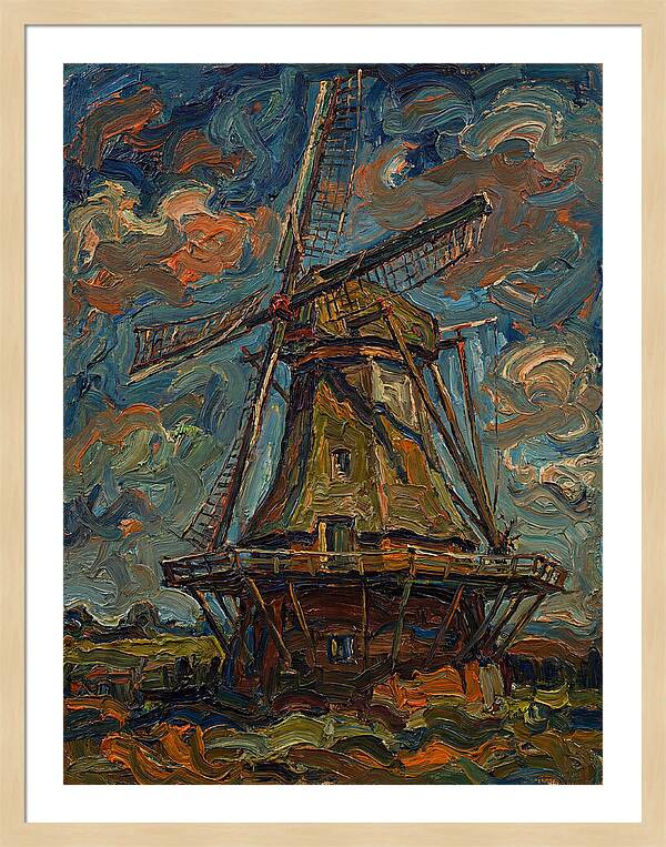 Dutch Windmill Under Vibrant Skies