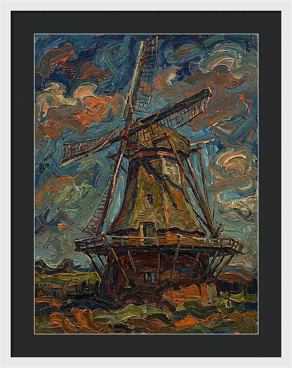 Dutch Windmill Under Vibrant Skies
