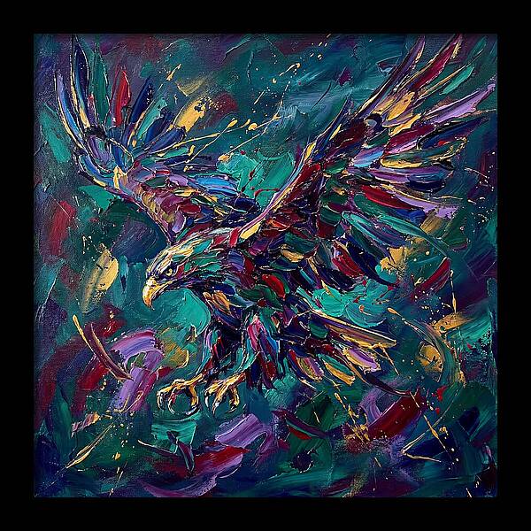 Eagle In Vibrant Flight