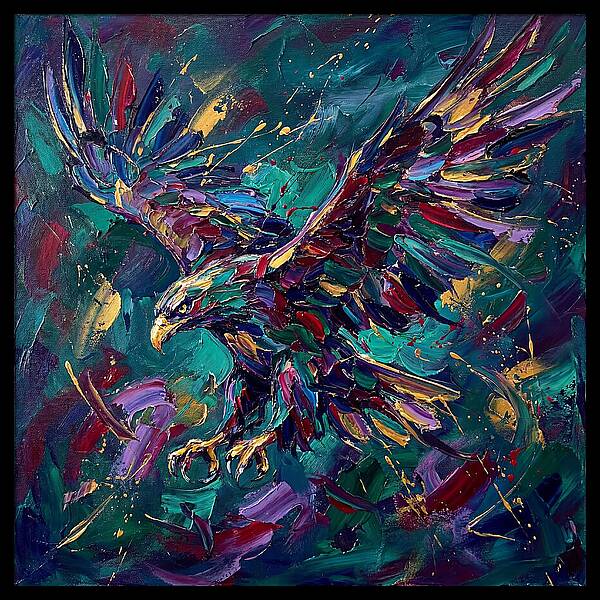 Eagle In Vibrant Flight