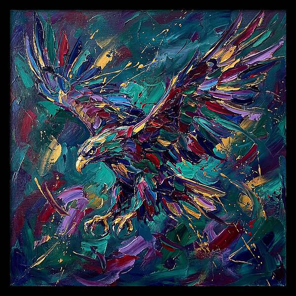 Eagle In Vibrant Flight