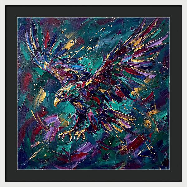 Eagle In Vibrant Flight