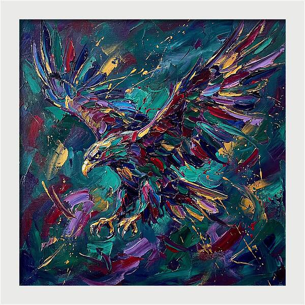 Eagle In Vibrant Flight