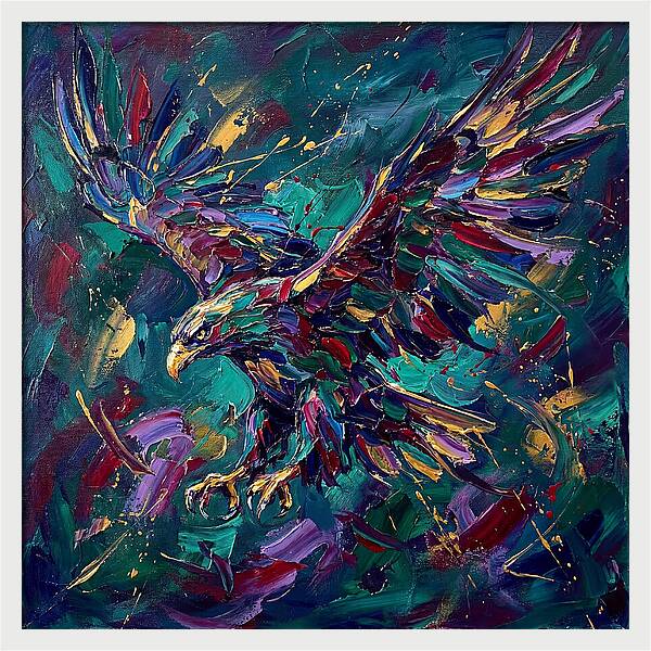 Eagle In Vibrant Flight