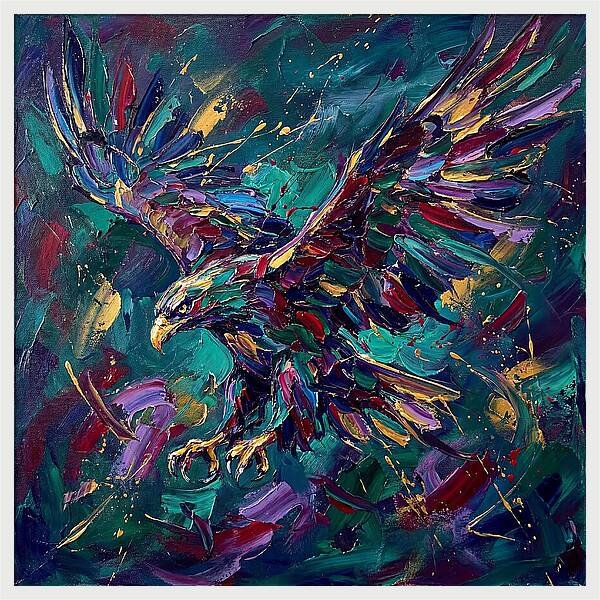 Eagle In Vibrant Flight