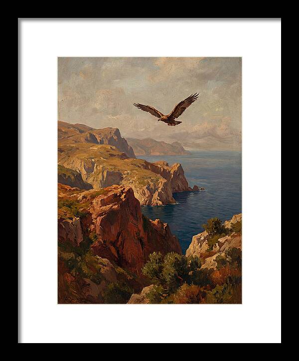 Eagle Over Mediterranean Cliffs