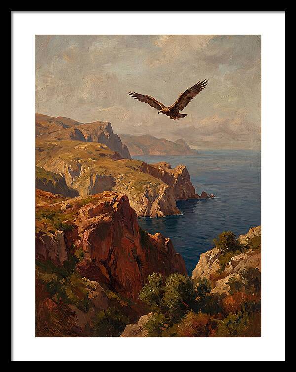 Eagle Over Mediterranean Cliffs
