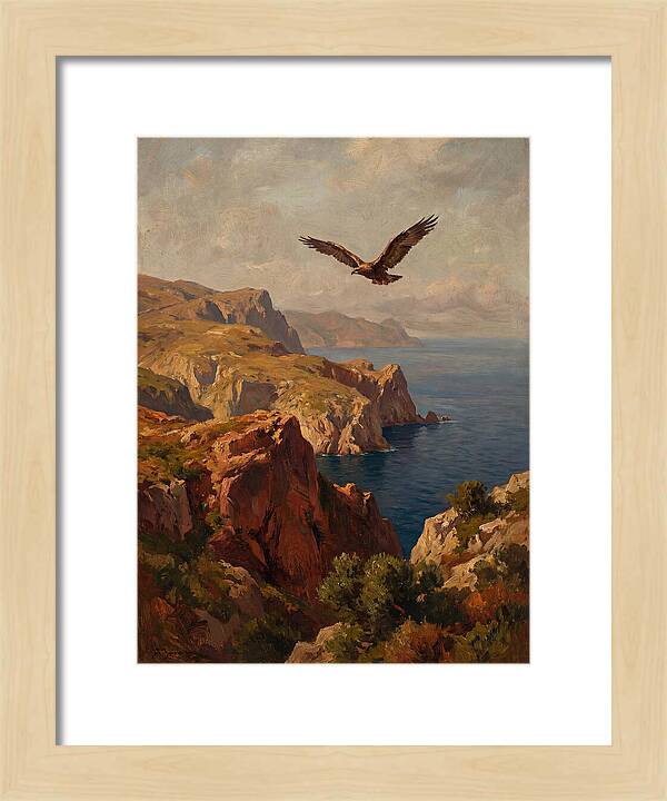 Eagle Over Mediterranean Cliffs