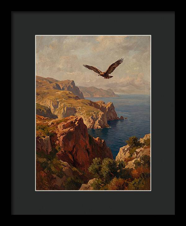 Eagle Over Mediterranean Cliffs
