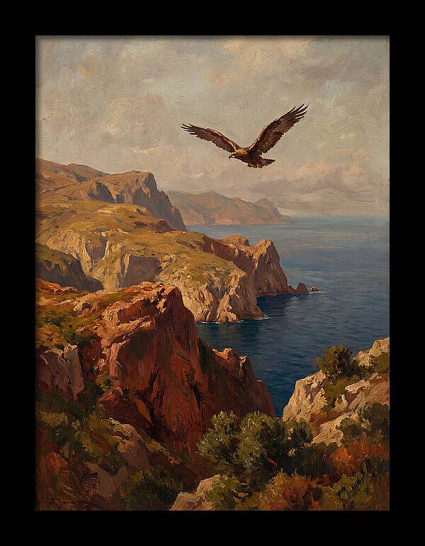 Eagle Over Mediterranean Cliffs