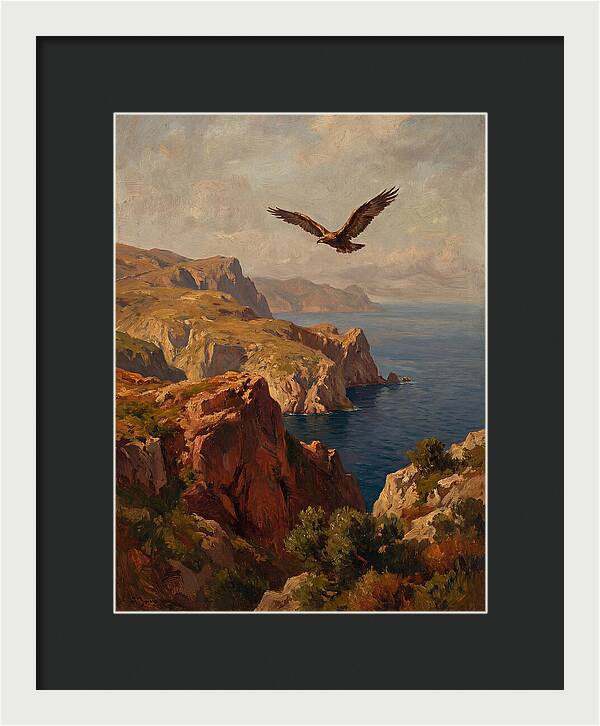 Eagle Over Mediterranean Cliffs