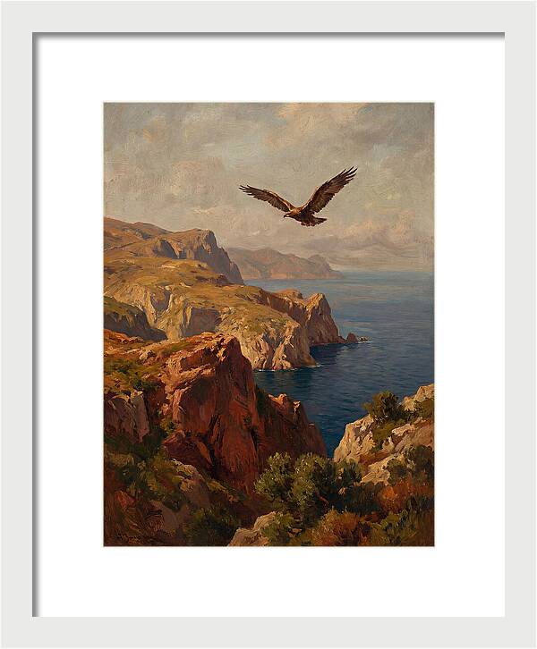Eagle Over Mediterranean Cliffs