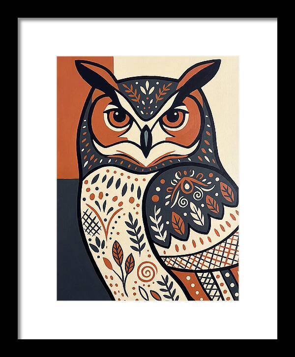 Eagle Owl Folk Art