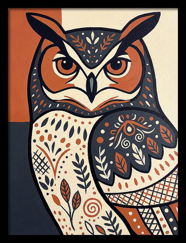Eagle Owl Folk Art