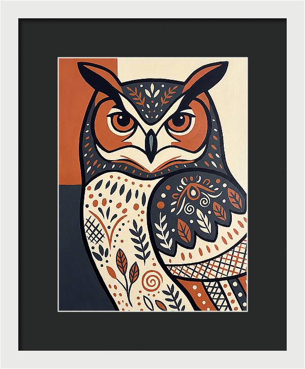 Eagle Owl Folk Art
