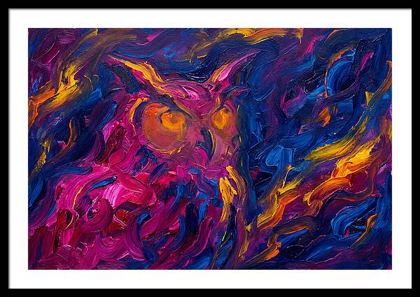 Eagle Owl In Expressionist Style