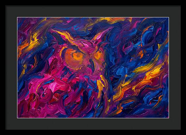 Eagle Owl In Expressionist Style