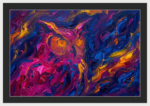 Eagle Owl In Expressionist Style