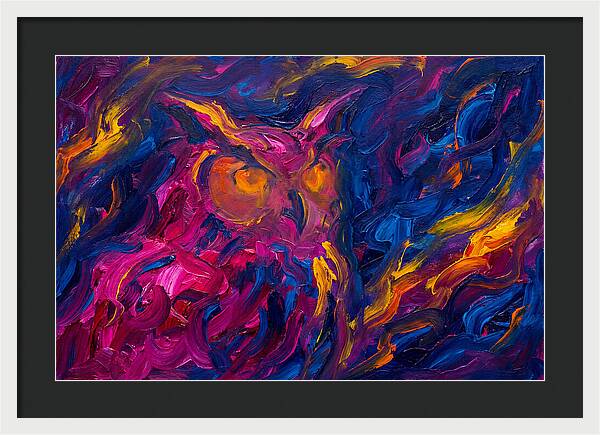 Eagle Owl In Expressionist Style