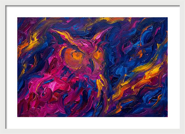 Eagle Owl In Expressionist Style