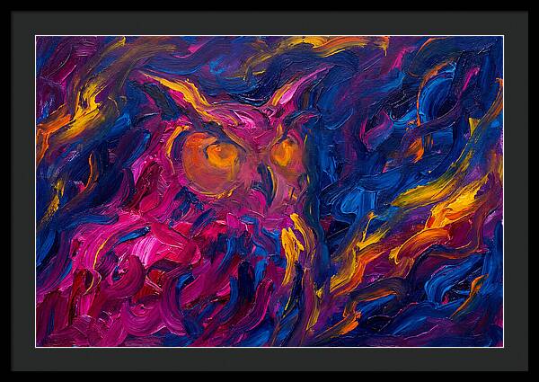 Eagle Owl In Expressionist Style