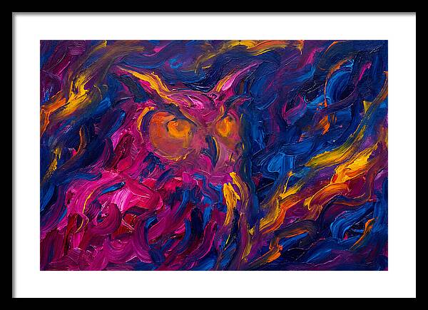 Eagle Owl In Expressionist Style