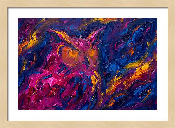 Eagle Owl In Expressionist Style