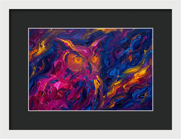 Eagle Owl In Expressionist Style