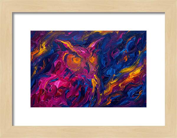 Eagle Owl In Expressionist Style