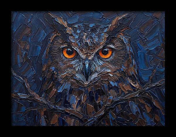 Eagle Owl In Twilight