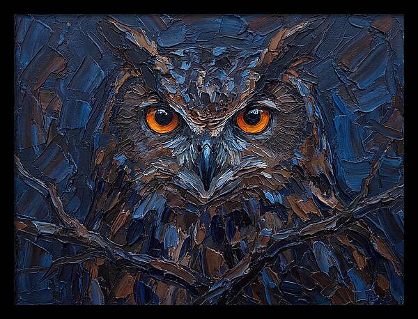Eagle Owl In Twilight