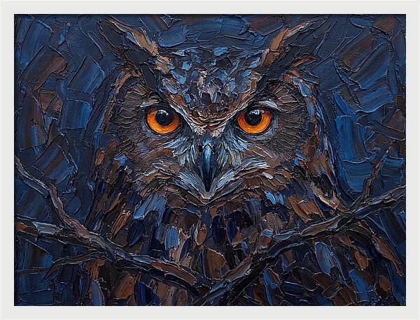 Eagle Owl In Twilight