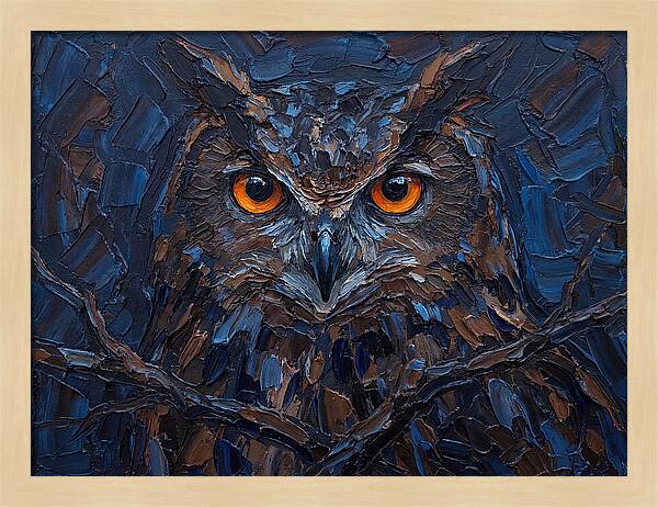 Eagle Owl In Twilight