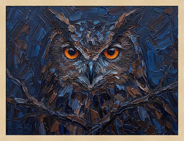 Eagle Owl In Twilight
