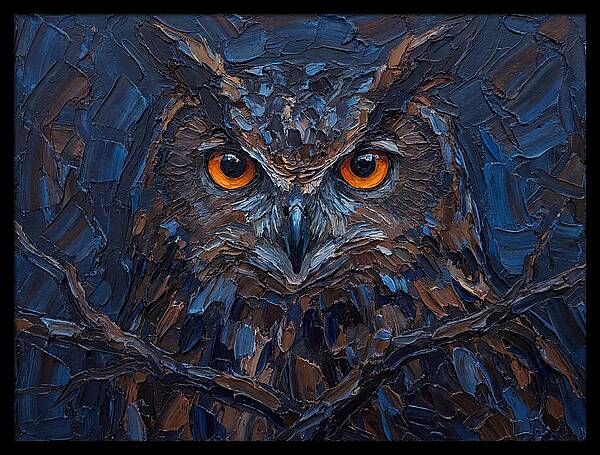 Eagle Owl In Twilight