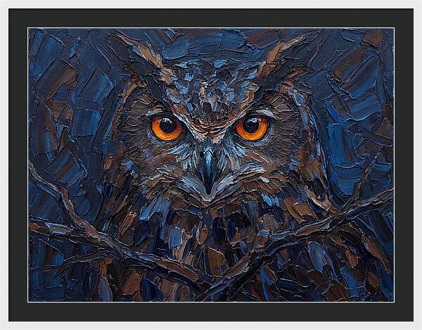Eagle Owl In Twilight