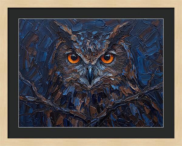 Eagle Owl In Twilight