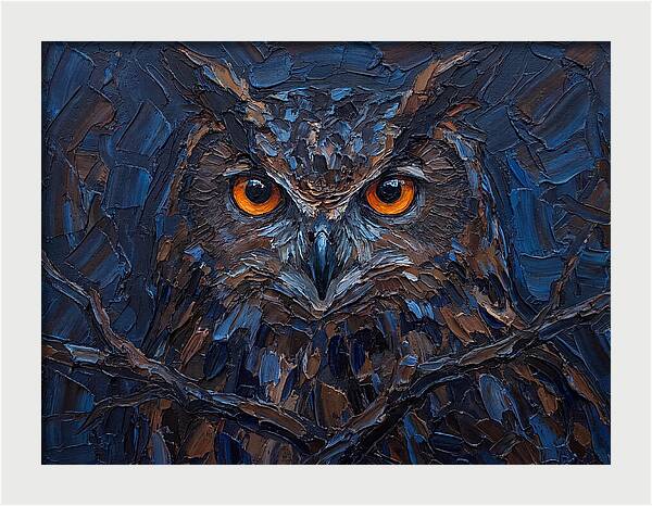 Eagle Owl In Twilight