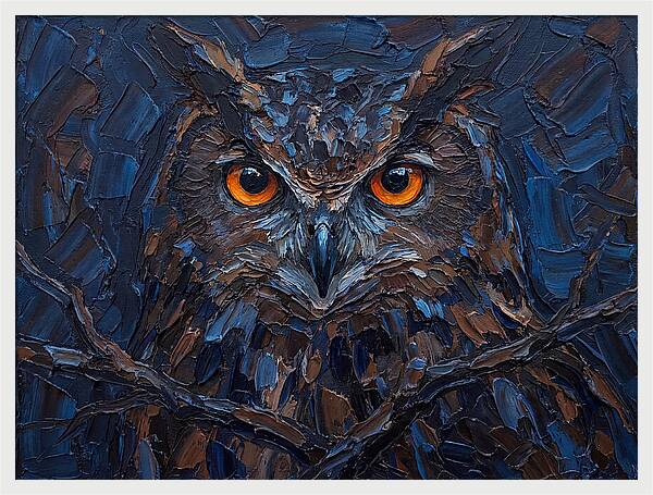 Eagle Owl In Twilight