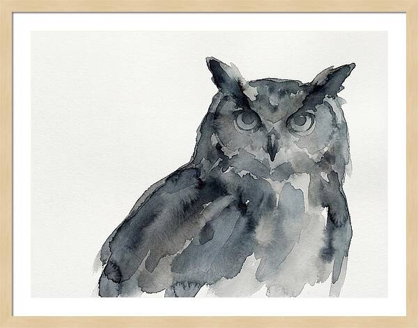 Eagle Owl In Watercolor